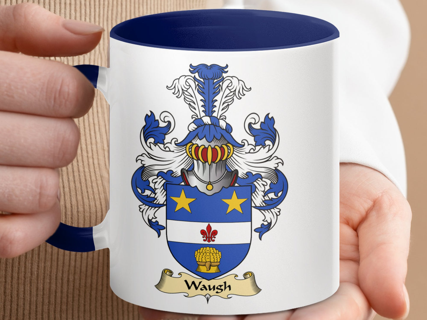 Clan Waugh Scottish Coat of Arms Mug - Living Stone Gifts