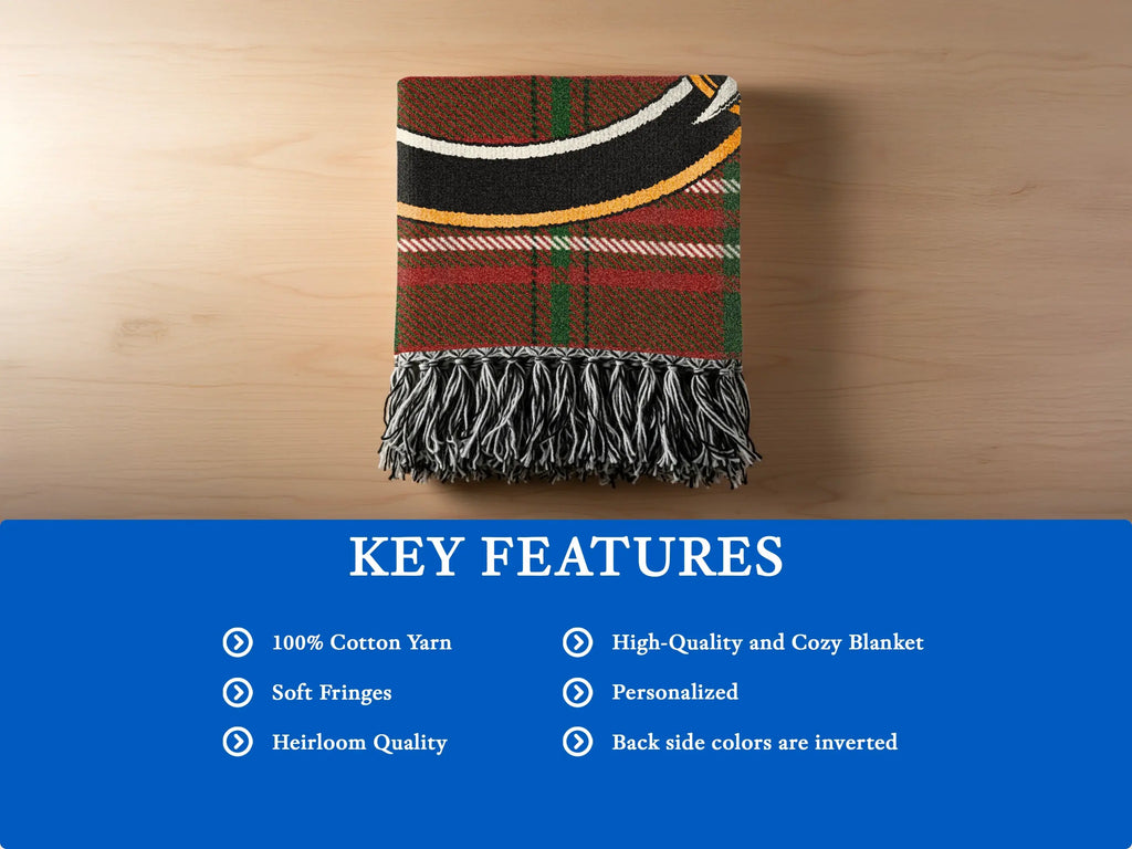 High-Quality Cozy Personalized Blanket with Soft Fringes