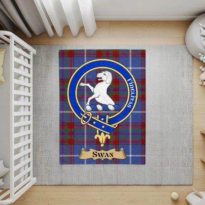 Tartan Plaid Crest with Swan Emblem Rug product type