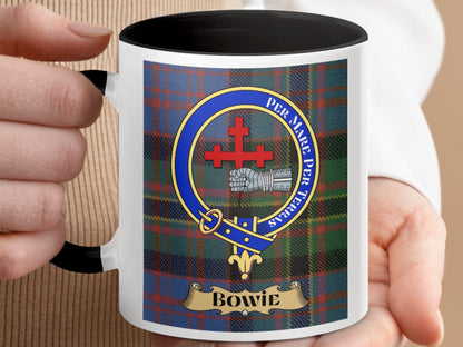 Scottish Clan Crest Tartan Design Bowie Mug - Living Stone Gifts