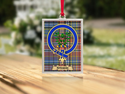 Storie Family Crest Plaid Tartan Ornament product type