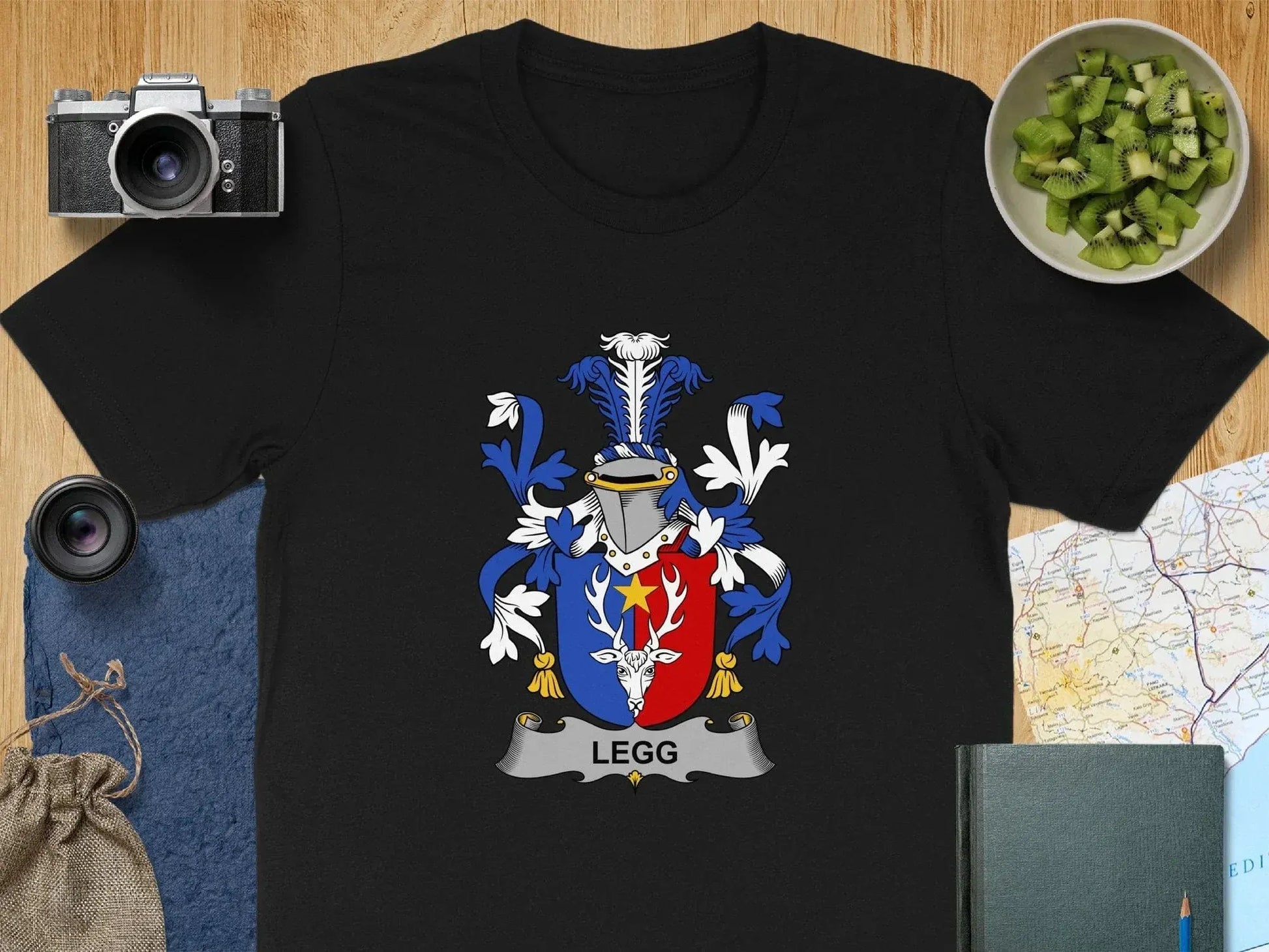 Legg Family Crest Coat of Arms Design T-Shirt product
