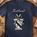 MacTaggart Scottish family shield T-shirt in Navy