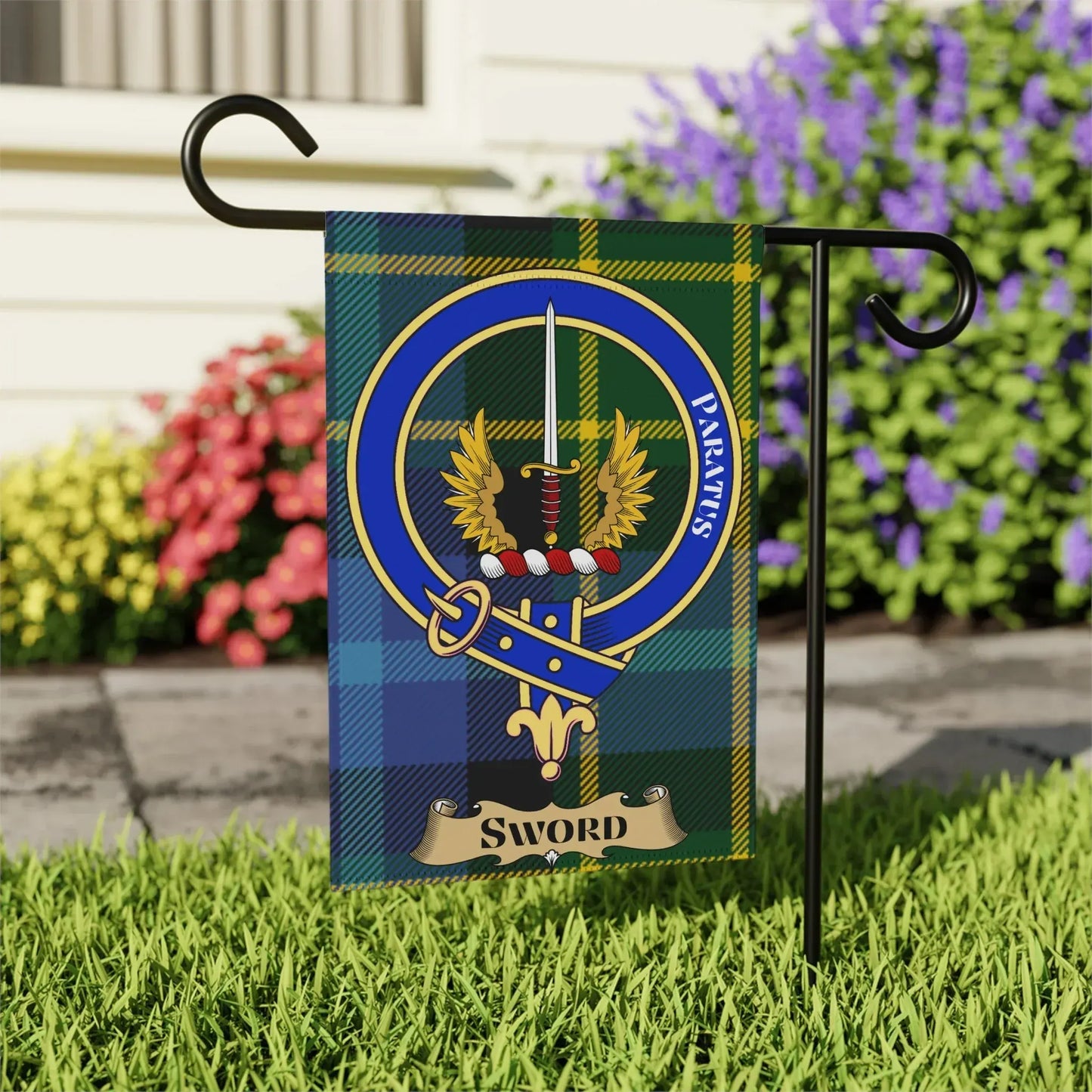 Scottish Tartan Flag with Sword Display Product