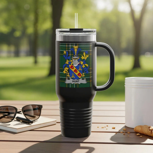 Family Crest Custom Name Travel Mug Product