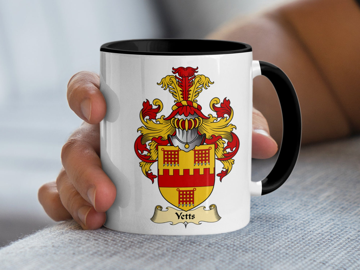 Yetts Family Scottish Coat of Arms Mug - Living Stone Gifts