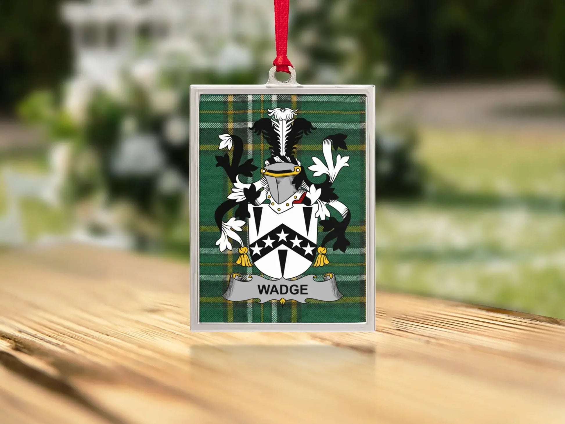 Wadge Family Crest Shield Design Hanging Ornament product type