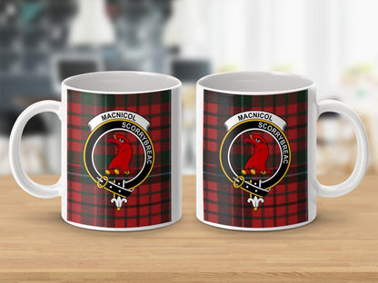 MacNicol Clan Custom Tartan Crest Emblem Mug - Living Stone Gifts