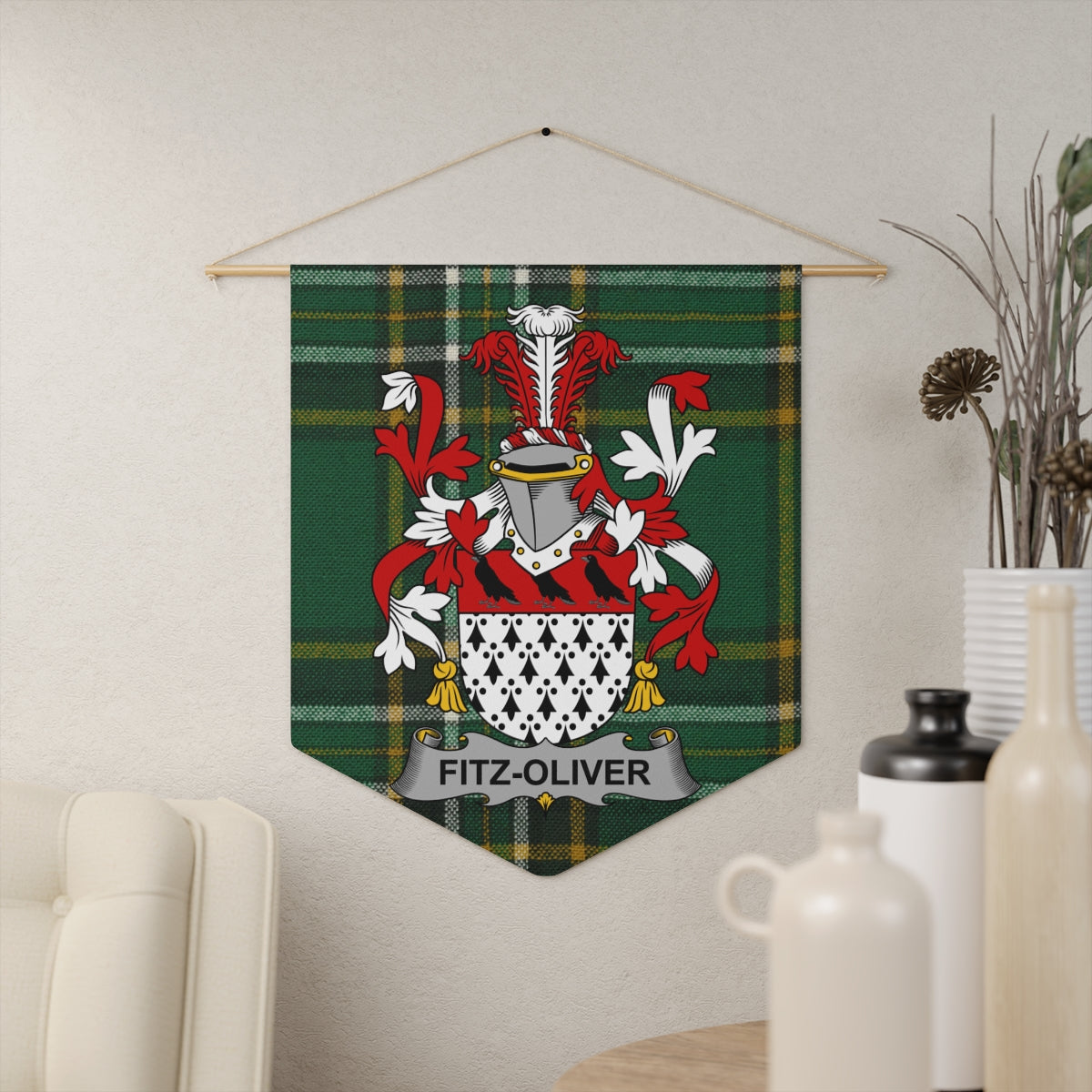 Fitz-Oliver Family Crest Personalized Tapestry product