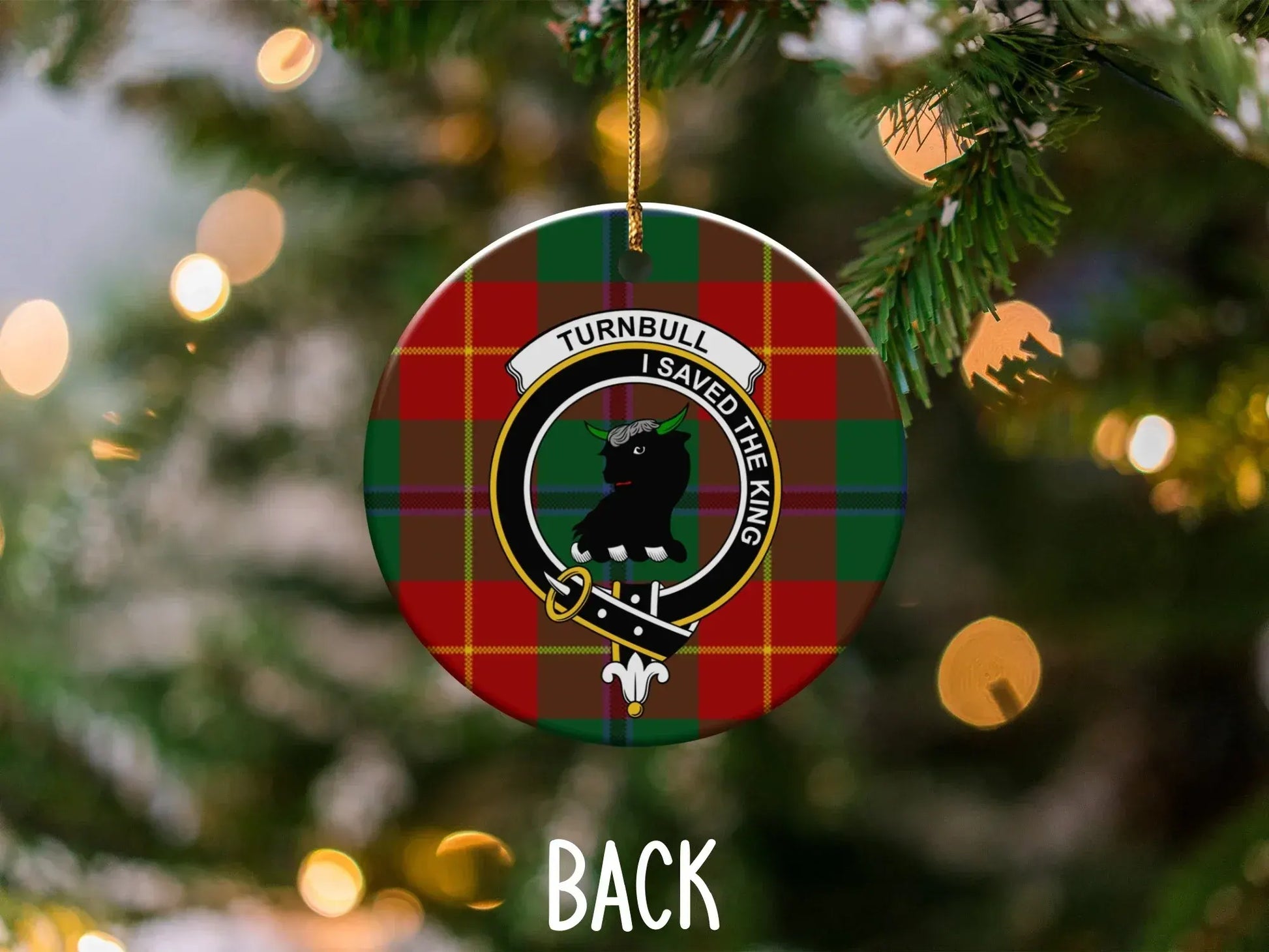 Turnbull I Saved The King Back Plaid Christmas Product