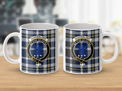 Ochterlony Clan Sicutur Ad Astra Crest Plaid Mug - Living Stone Gifts