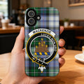 MacKenzie Luceo Non Uro tartan clan crest phone case — edge-to-edge plaid design with heraldic motto