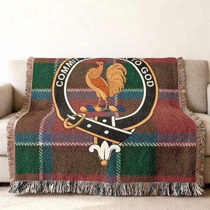 Commit Thy Work To God Woven Tartan Blanket