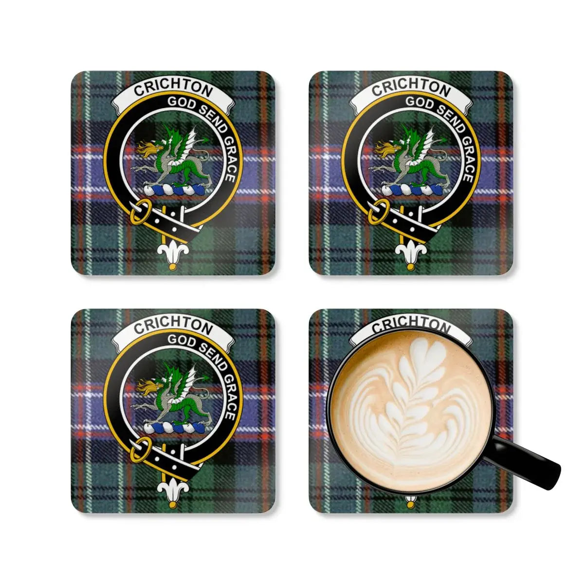 Crichton Clan Crest Coasters God Send Grace product type
