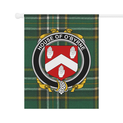 House of O'Byrne Tartan Banner with Family Crest