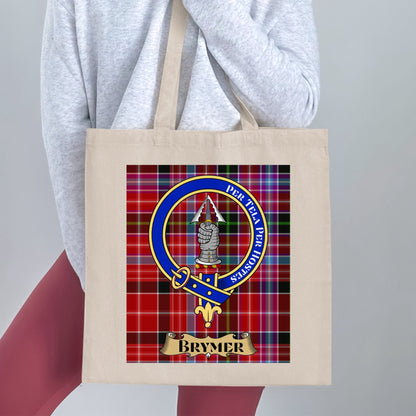 Brymer Clan Scottish Tartan Design Tote Bag - Living Stone Gifts