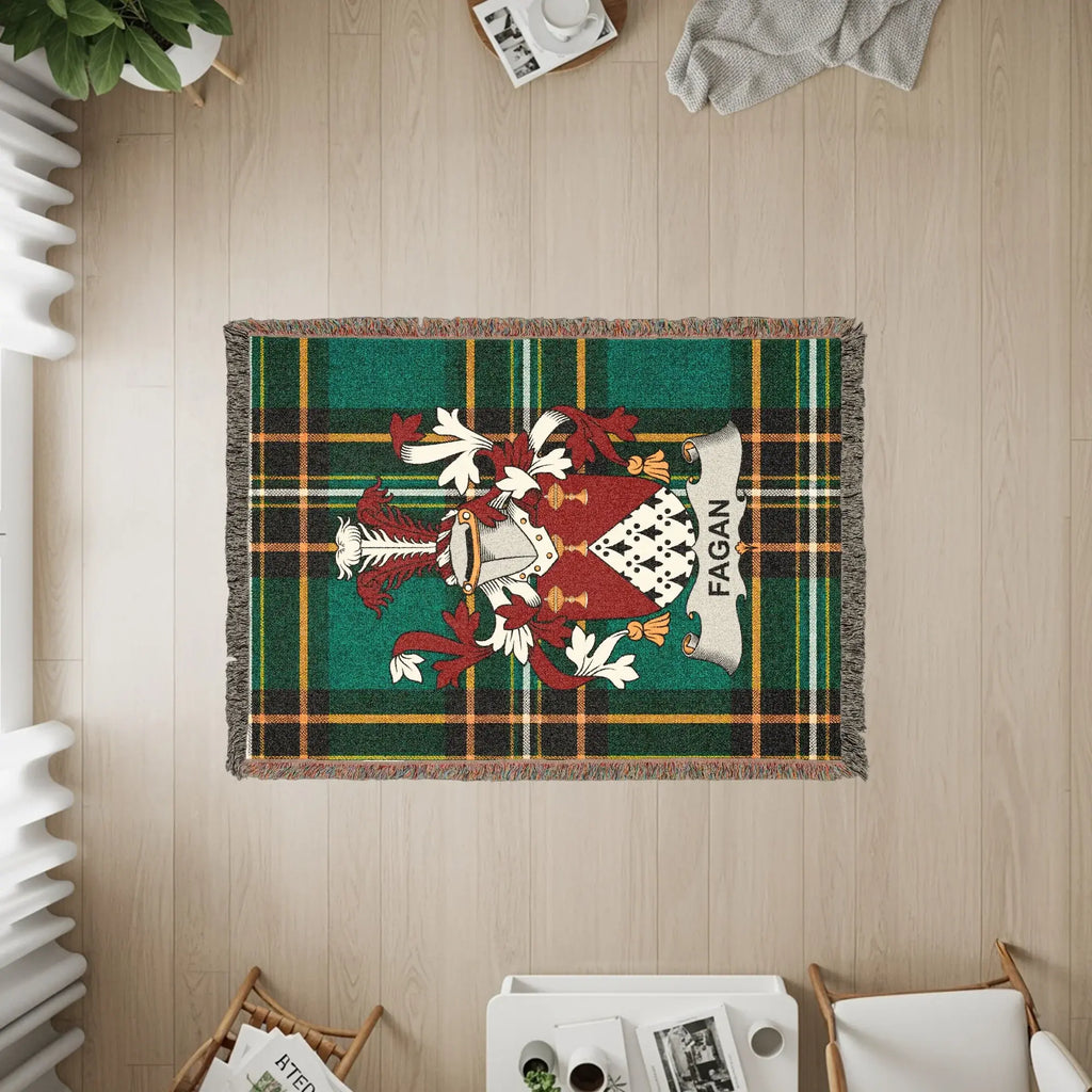 Fagan Family Coat Arms Plaid Tartan Blanket product type