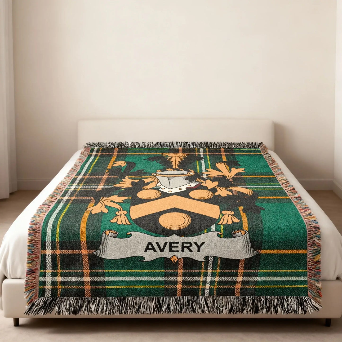 Avery Family Crest Green Plaid Fringed product type