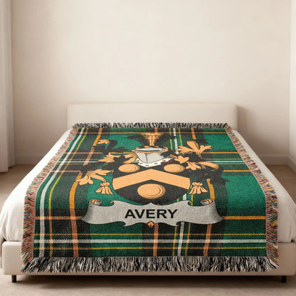 Avery Family Crest Green Plaid Fringed product type