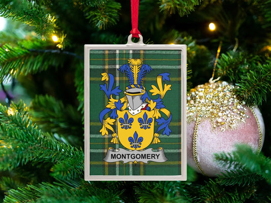 Montgomery Family Crest Green Plaid Ornament product type