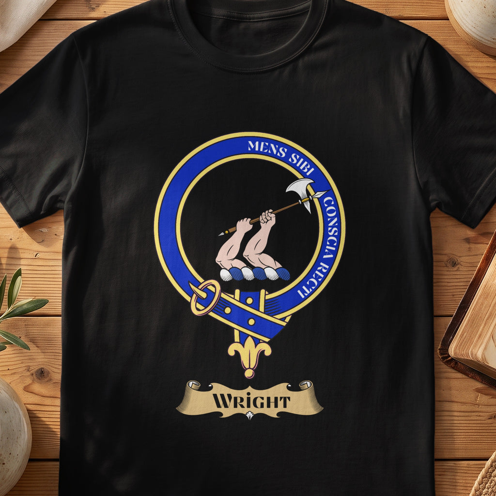 Wright Scottish clan crest T-shirt in Black