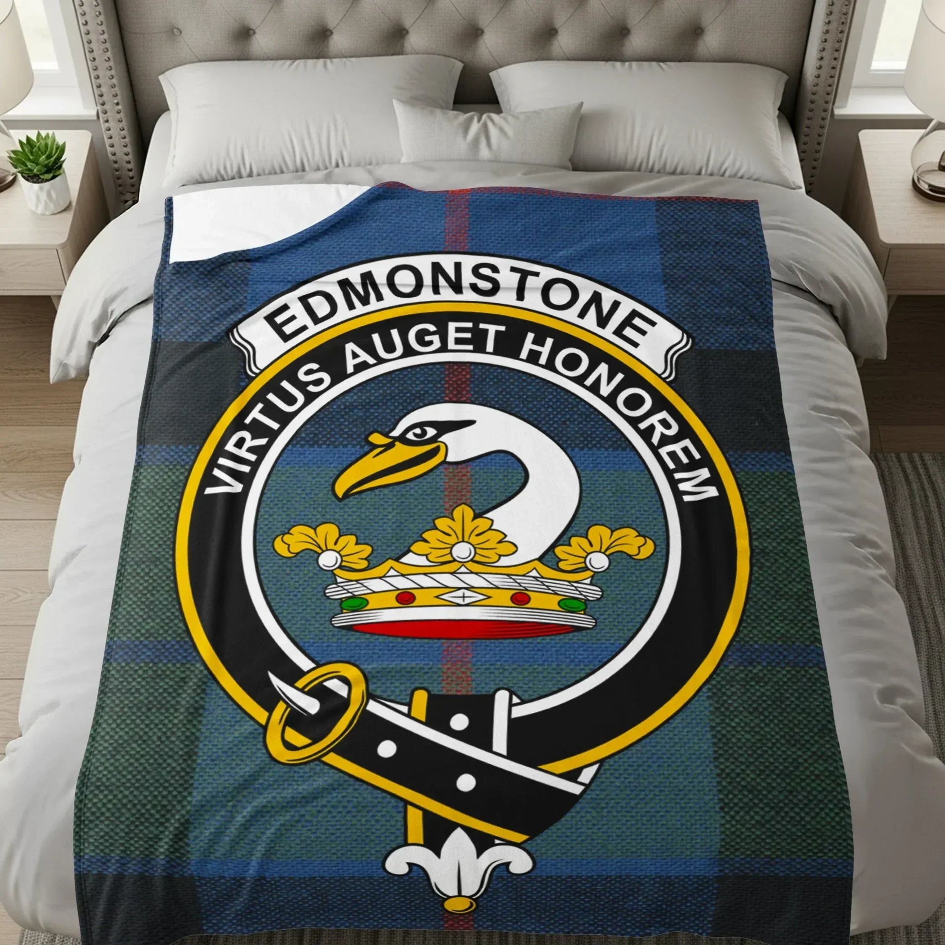 Edmonstone Virtus Auger Honorem Crest Design Blanket Product