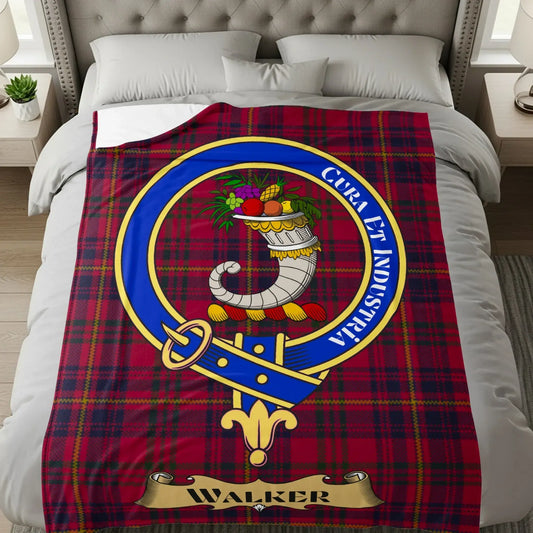Red Tartan Plaid Design Walker Clan Blanket product
