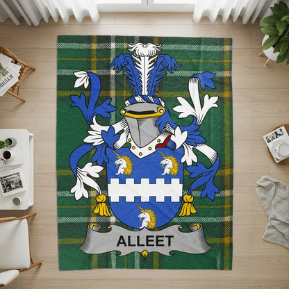 Personalized Alleet Family Crest Royal Blue Rug product type