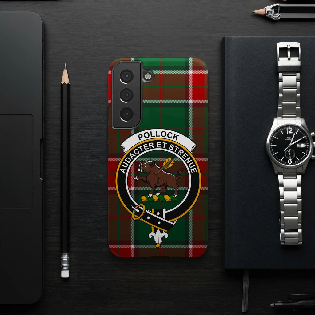 Pollock Audacter et Strenue tartan phone case — edge-to-edge print on slim glossy case