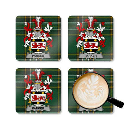 Personalized Family Crest Home Decor Coasters set product