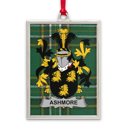 Ashmore Family Crest Plaid Background Ornament product