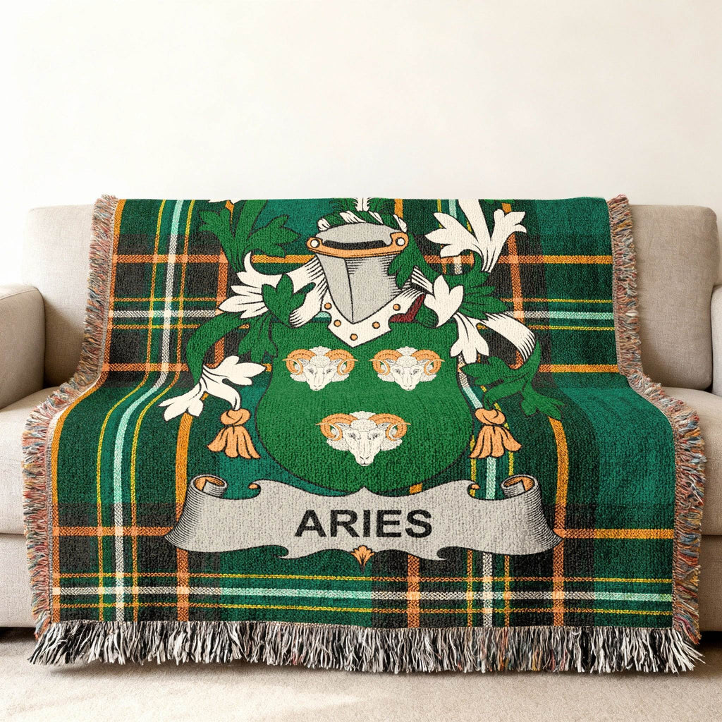 Aries Family Crest Plaid Throw product type