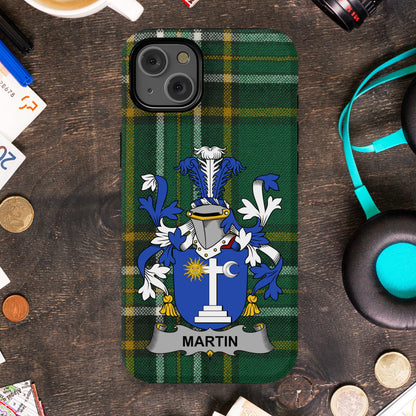 Personalized Martin Tartan Coat of Arms Phone Case product type