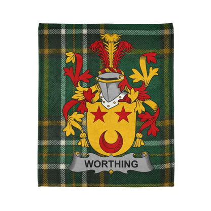 Worthing Family Crest Clan Tartan Blanket product