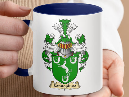 Clan Corstophine Scottish Clan Accent Coffee Mug - Living Stone Gifts