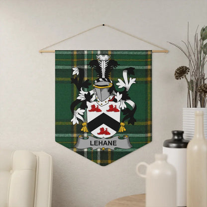 Family Coat of Arms Banner with Lehane Family Crest product