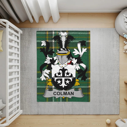 Personalized Family Crest Colman Tartan Accent Rug product
