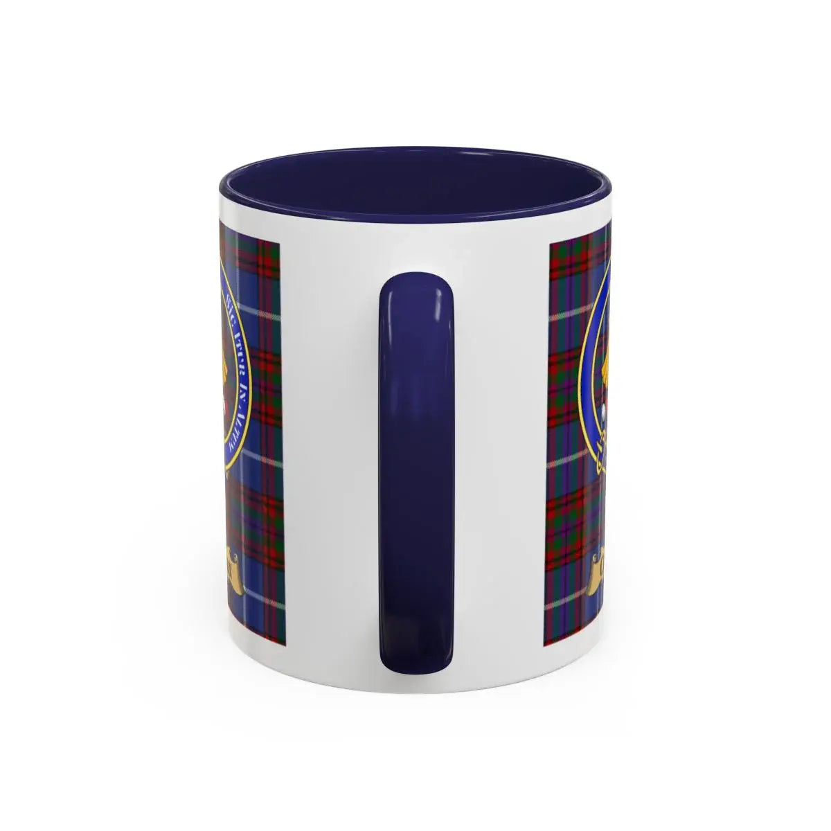 Cowan clan crest mug shown in 11 oz and 15 oz sizes