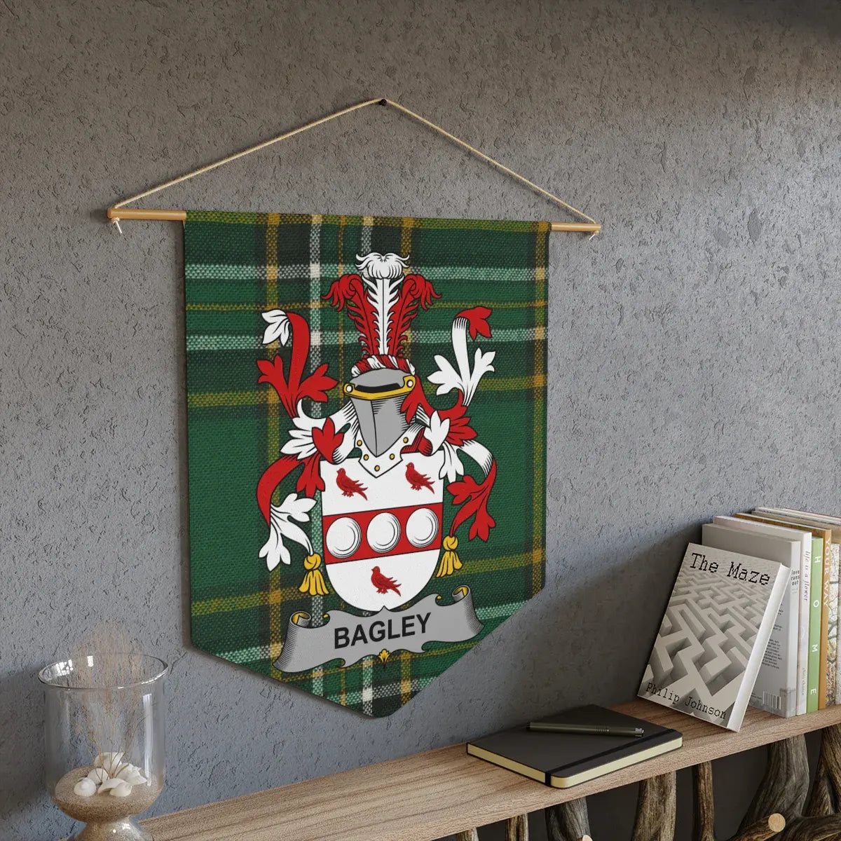 Personalized Tartarian Green Plaid Family Crest product