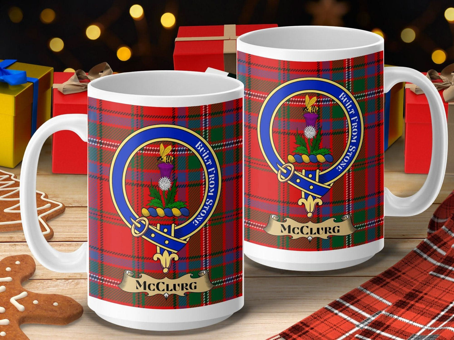 Personalized McClurg Clan Crest Tartan Mug product