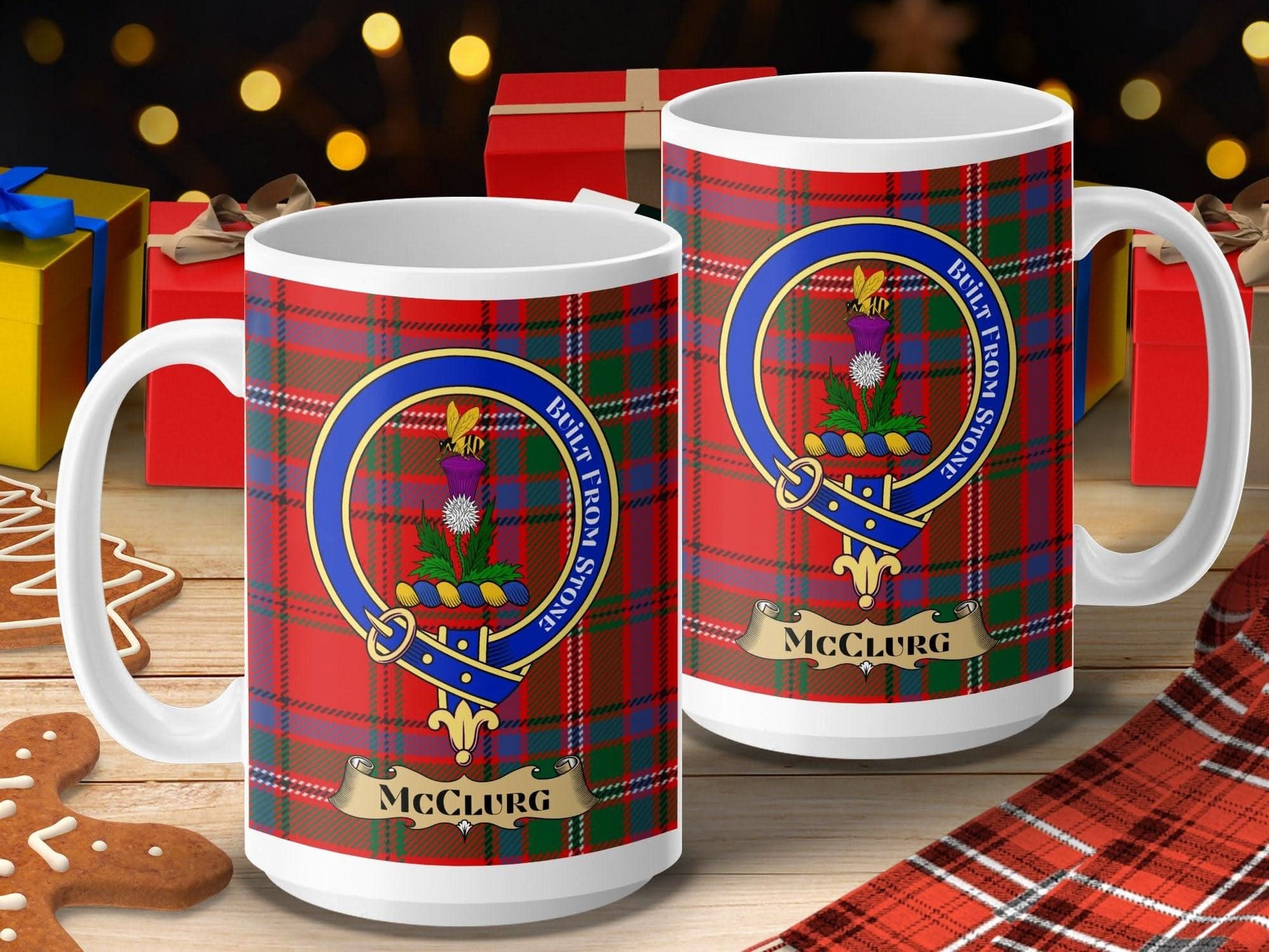 Personalized McClurg Clan Crest Tartan Mug product
