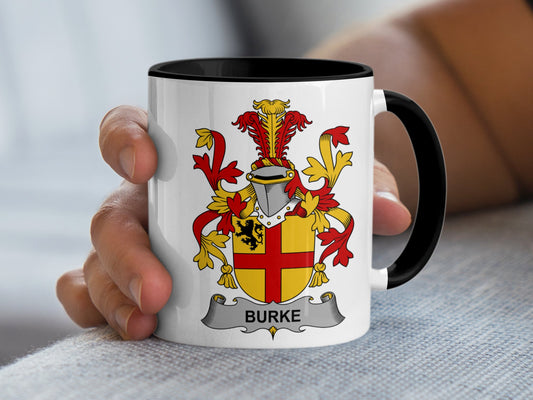 Burke Surname Irish Family Crest Design Mug - Living Stone Gifts