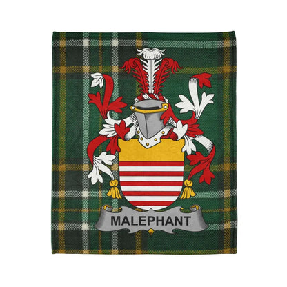 Personalized Malephant Family Crest Plaid Blanket product