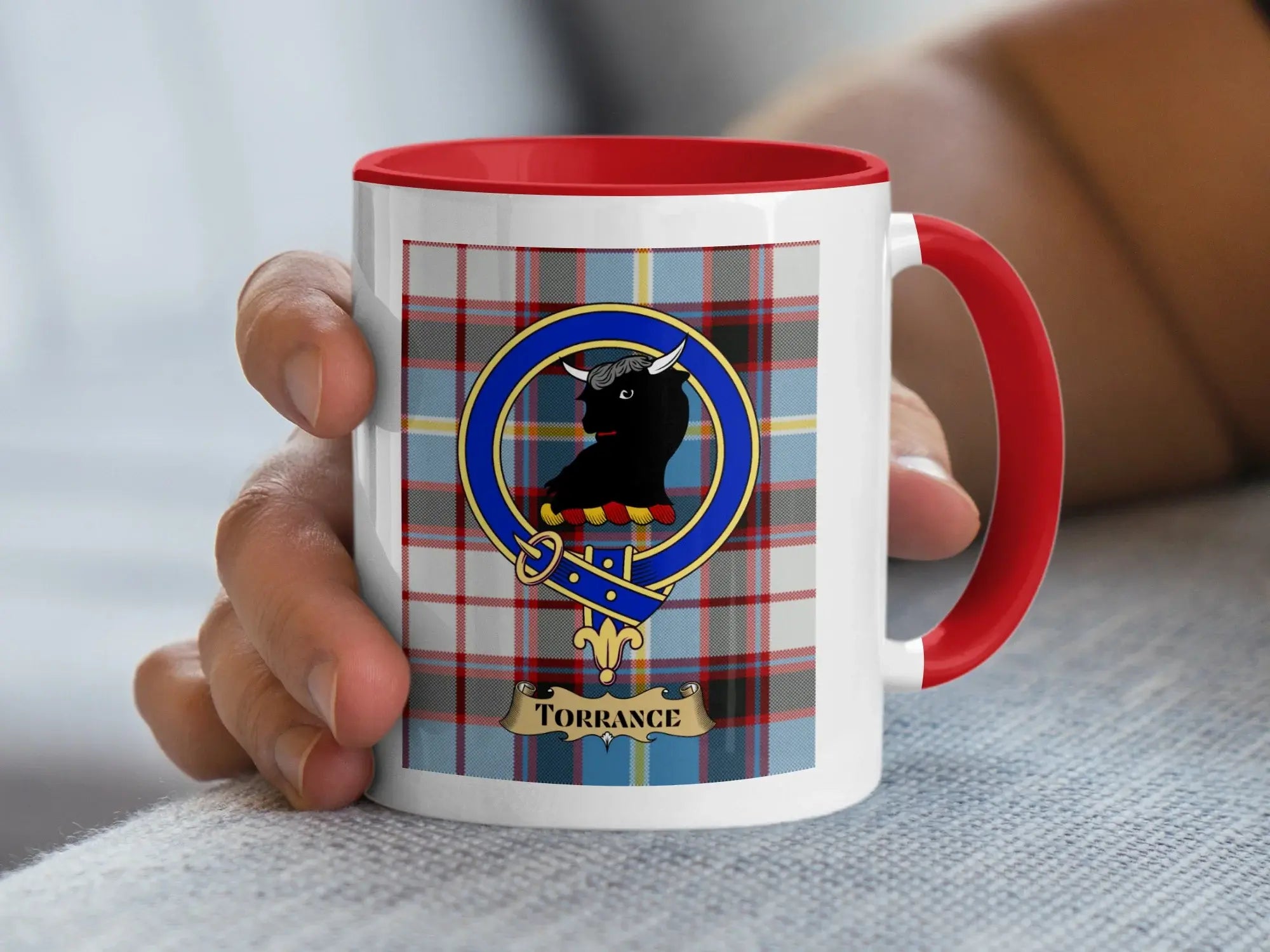 Torrance family crest ceramic mug for everyday coffee and tea