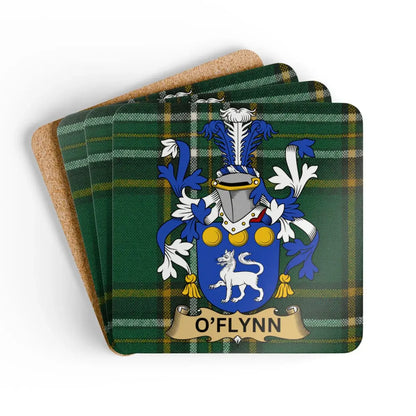 O'Flynn Family Crest on Tartan Background product