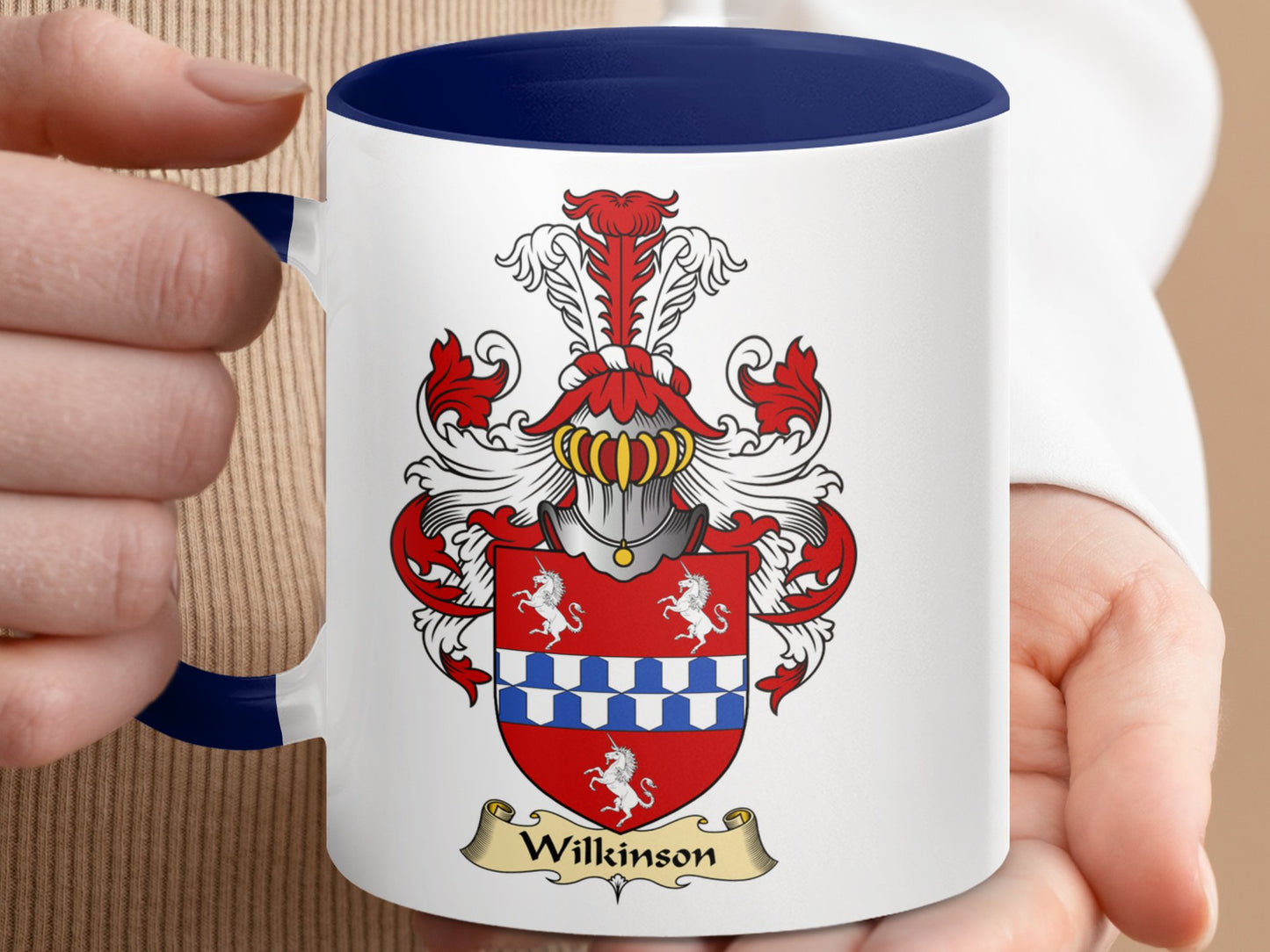 Clan Wilkinson Scottish Coat of Arms Mug - Living Stone Gifts