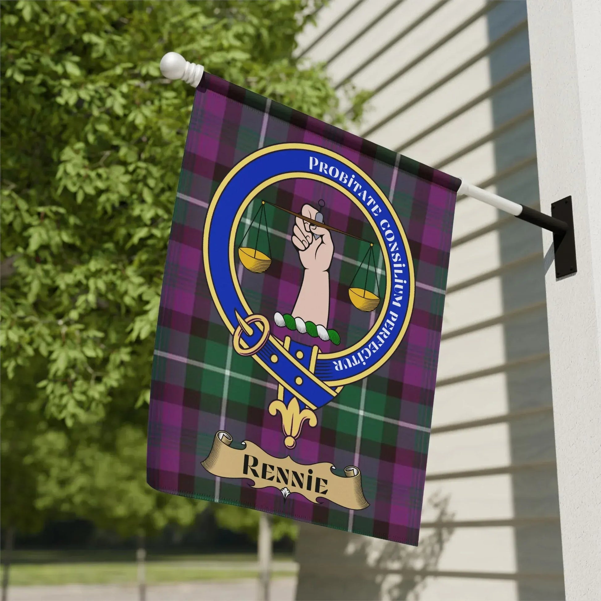 Personalized Family Crest Rennie Flag Outdoor Decor product