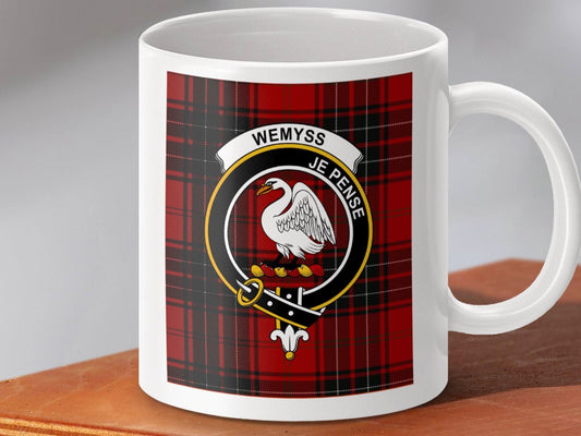 Wemyss Je Pense Crest Plaid Design Coffee Mug product type