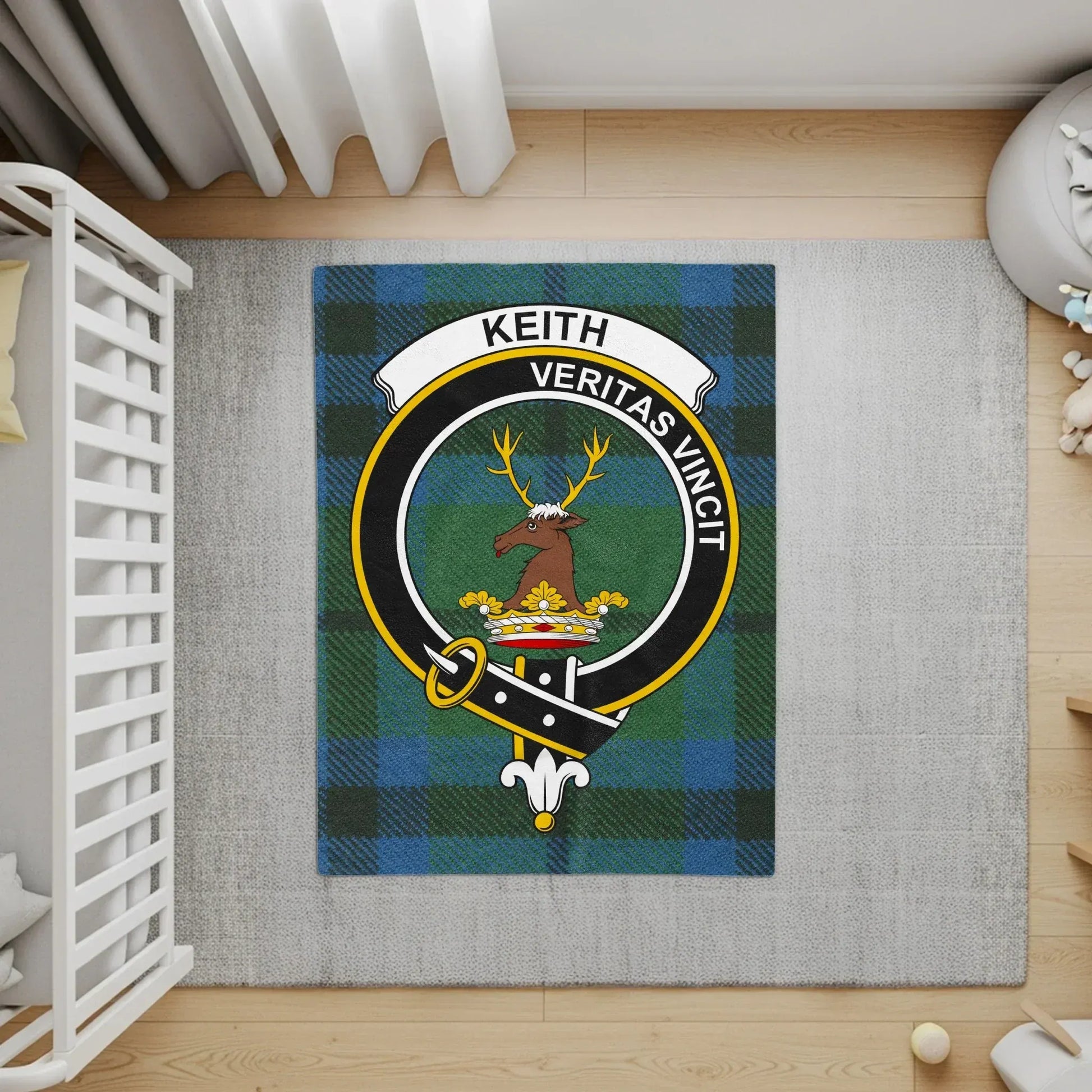 Keith Veritas Vincit Plaid Baby Room Rug product type
