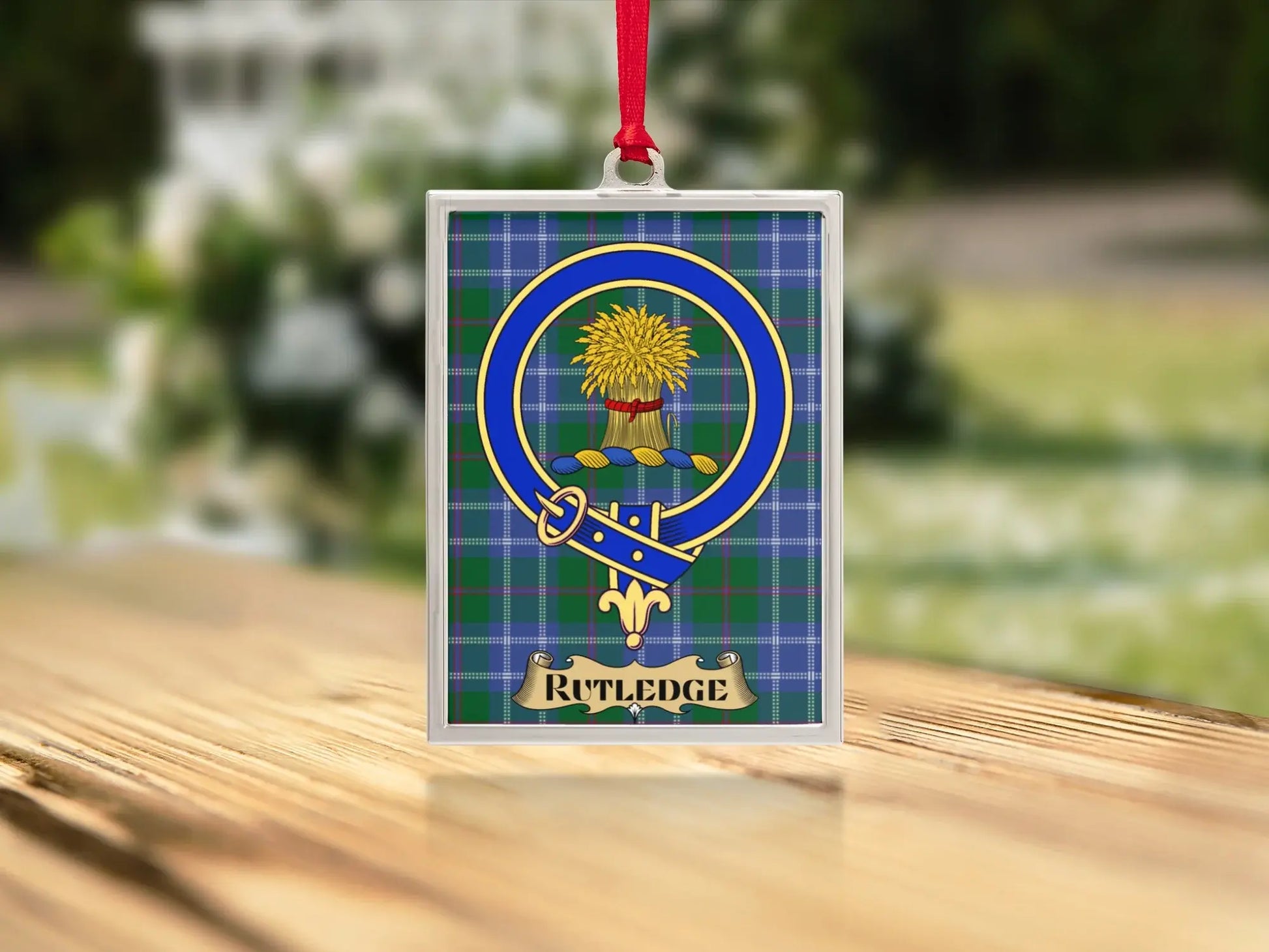 Rutledge Tartan Clan Crest Ornament product